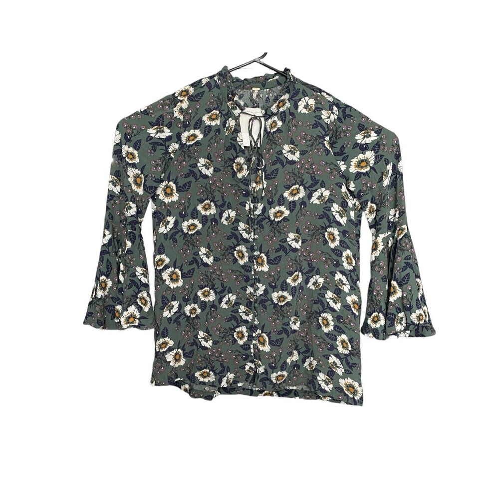 Free People Magic Mystery Tunic Mini Dress Women XS/TP Bell Sleeve Boho Paisley